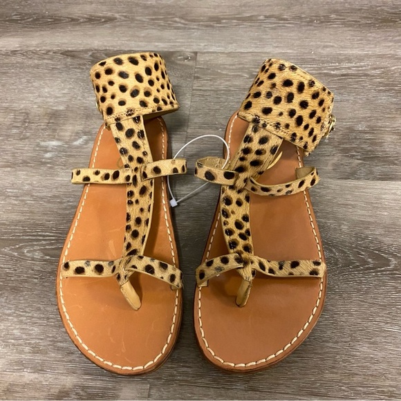 Sam Edelman | Mollie Gladiator Sandals Cheetah Cow Hair Size 6.5 - Picture 8 of 13